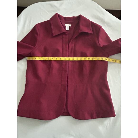 Chico's Heavyweight Short Jacket Blazer Womens Size Large Red Classic - Picture 5 of 7